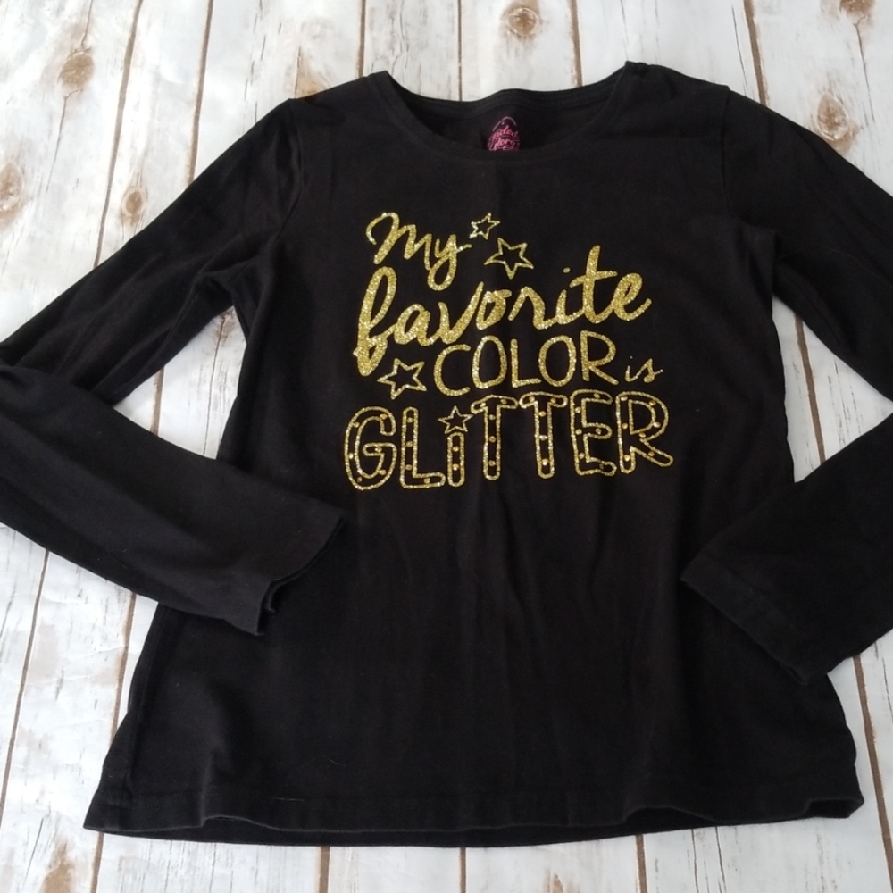 Girls glitter shirt. Sz large 10 12 - Picture 1 of 3